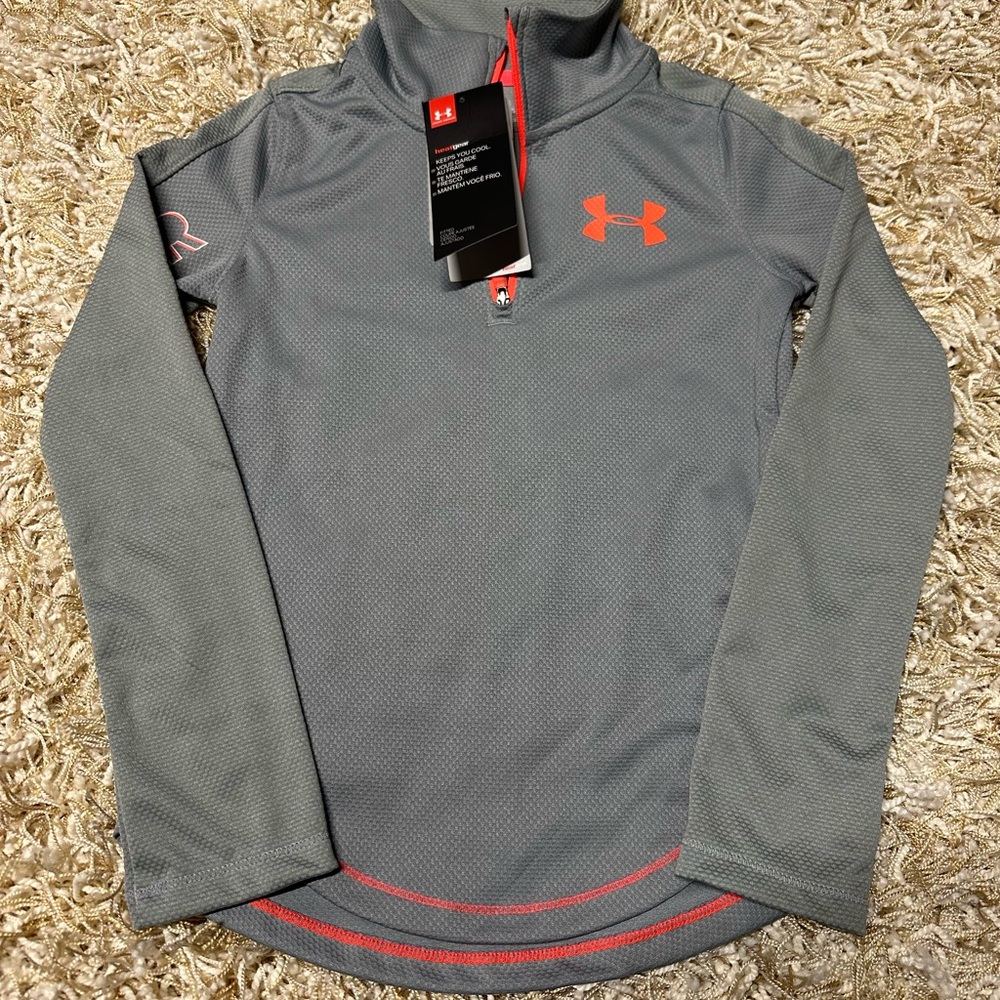 Under Armour Gray and Orange Pullover